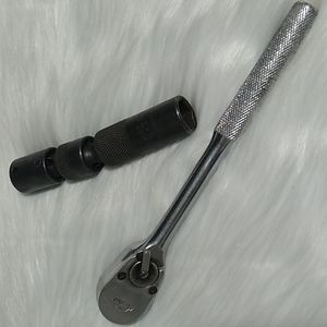 Vintage MAC 3/8" Pear Head Ratchet W/MAC Swivel Socket Made In USA Bundle